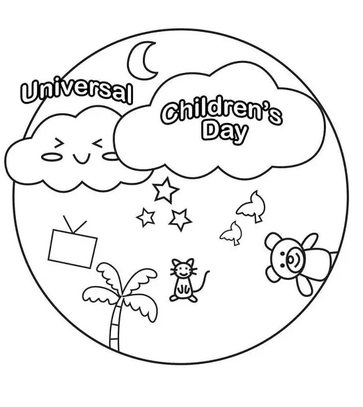 Children s Day Coloring Pages 9
