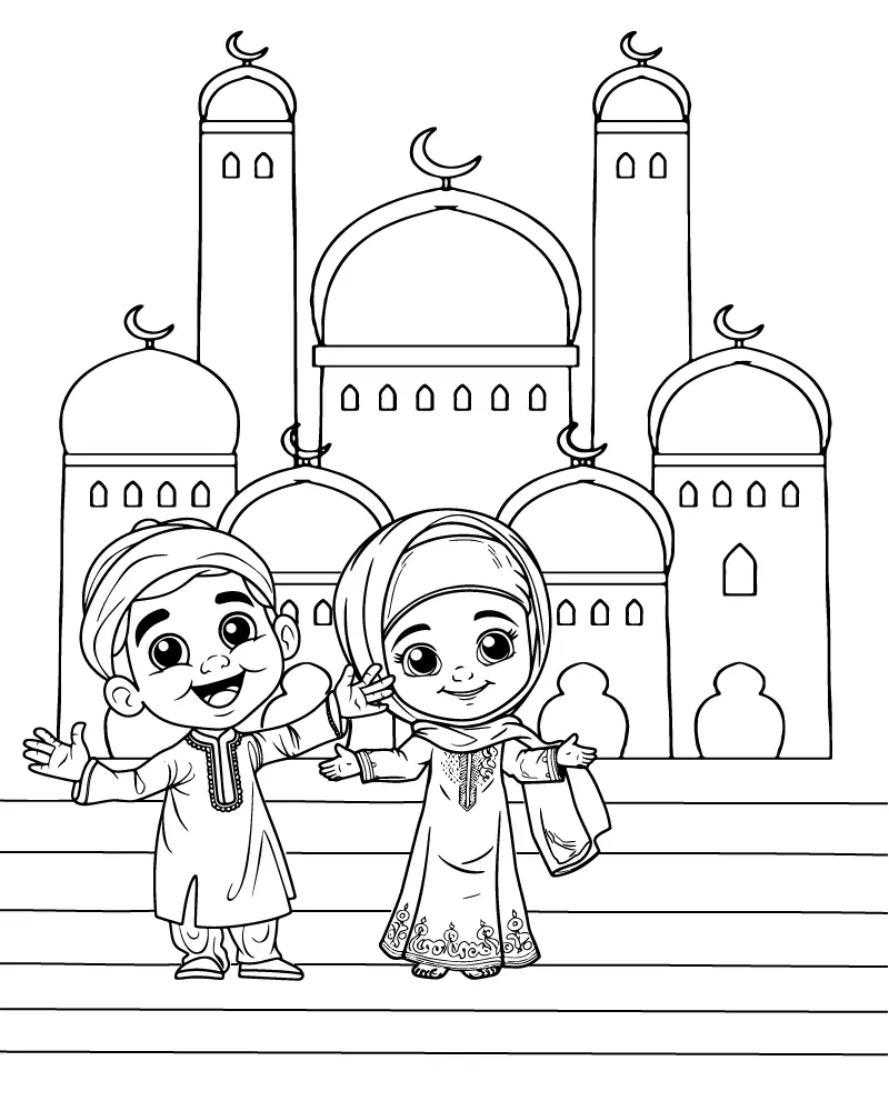 Eid para Criancas para Colorir 11