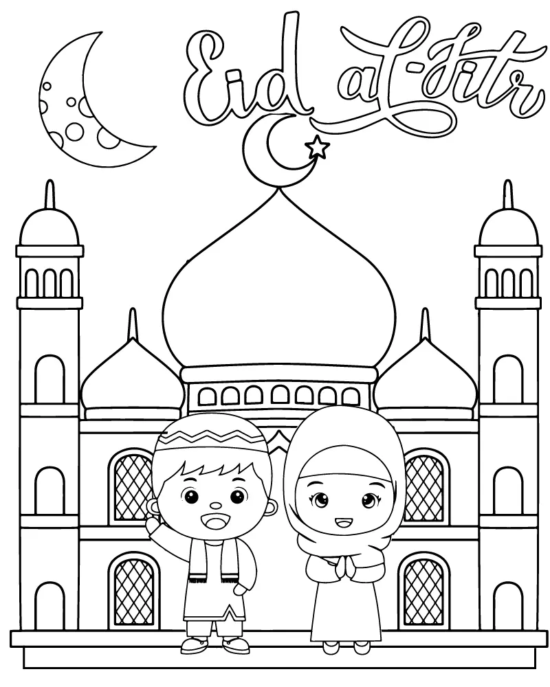 Eid para Criancas para Colorir 3
