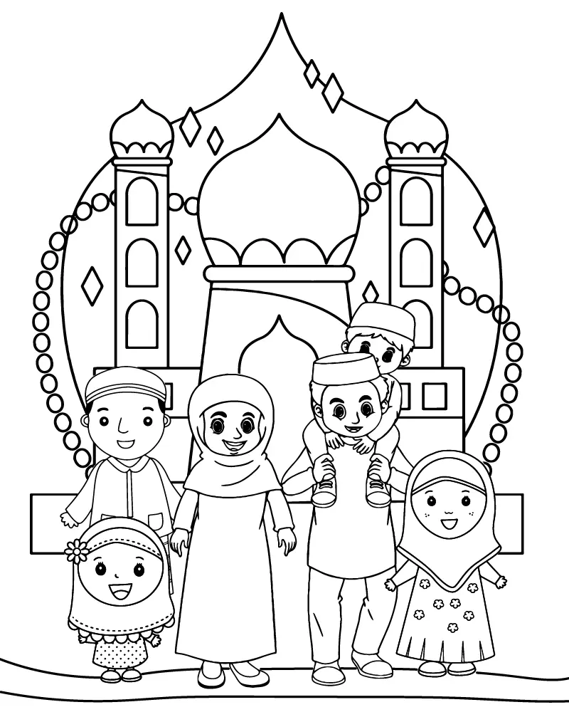 Eid para Criancas para Colorir 7