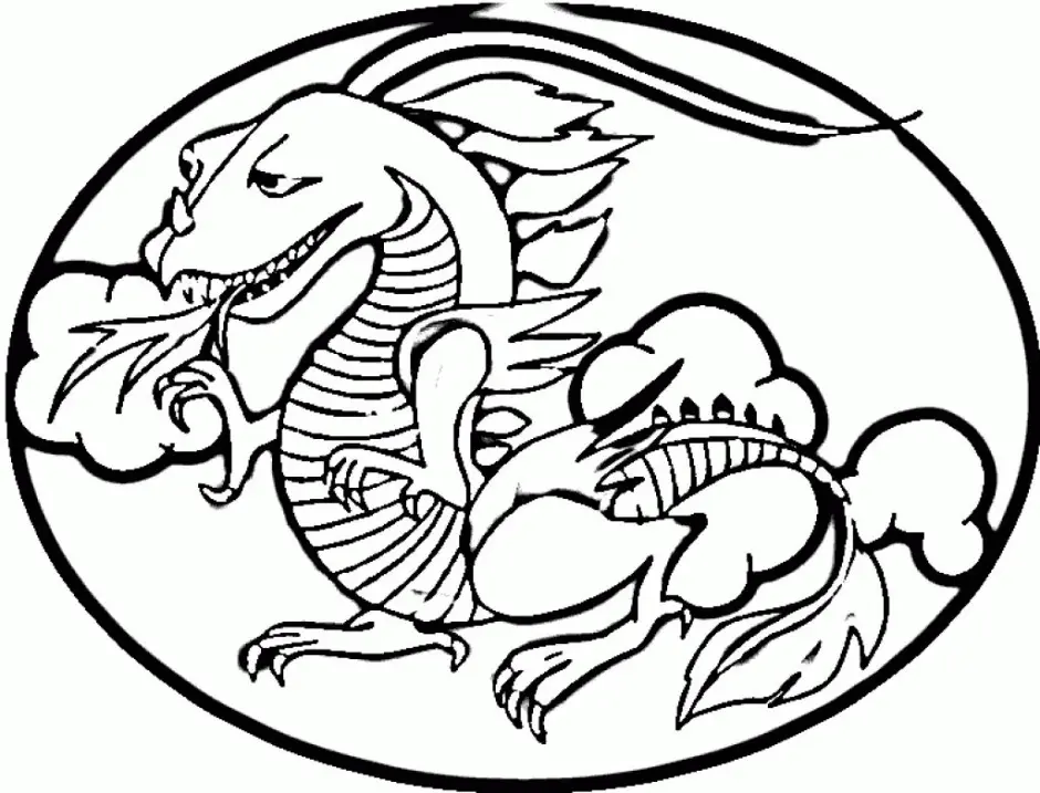 Ausmalbilder zum Chinesischen Neujahr Drache 18