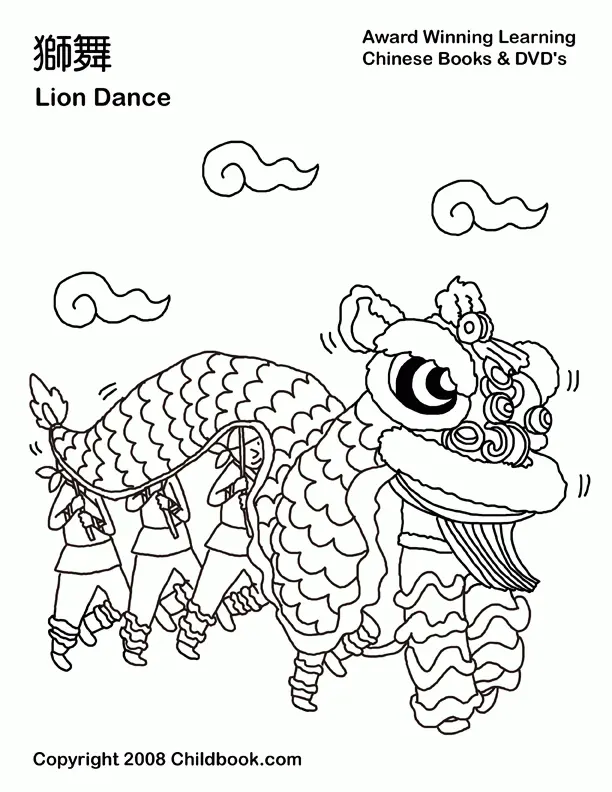 Ausmalbilder zum Chinesischen Neujahr Drache 2
