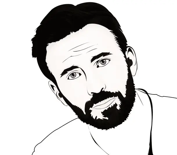 Chris Evans Para Colorear 4