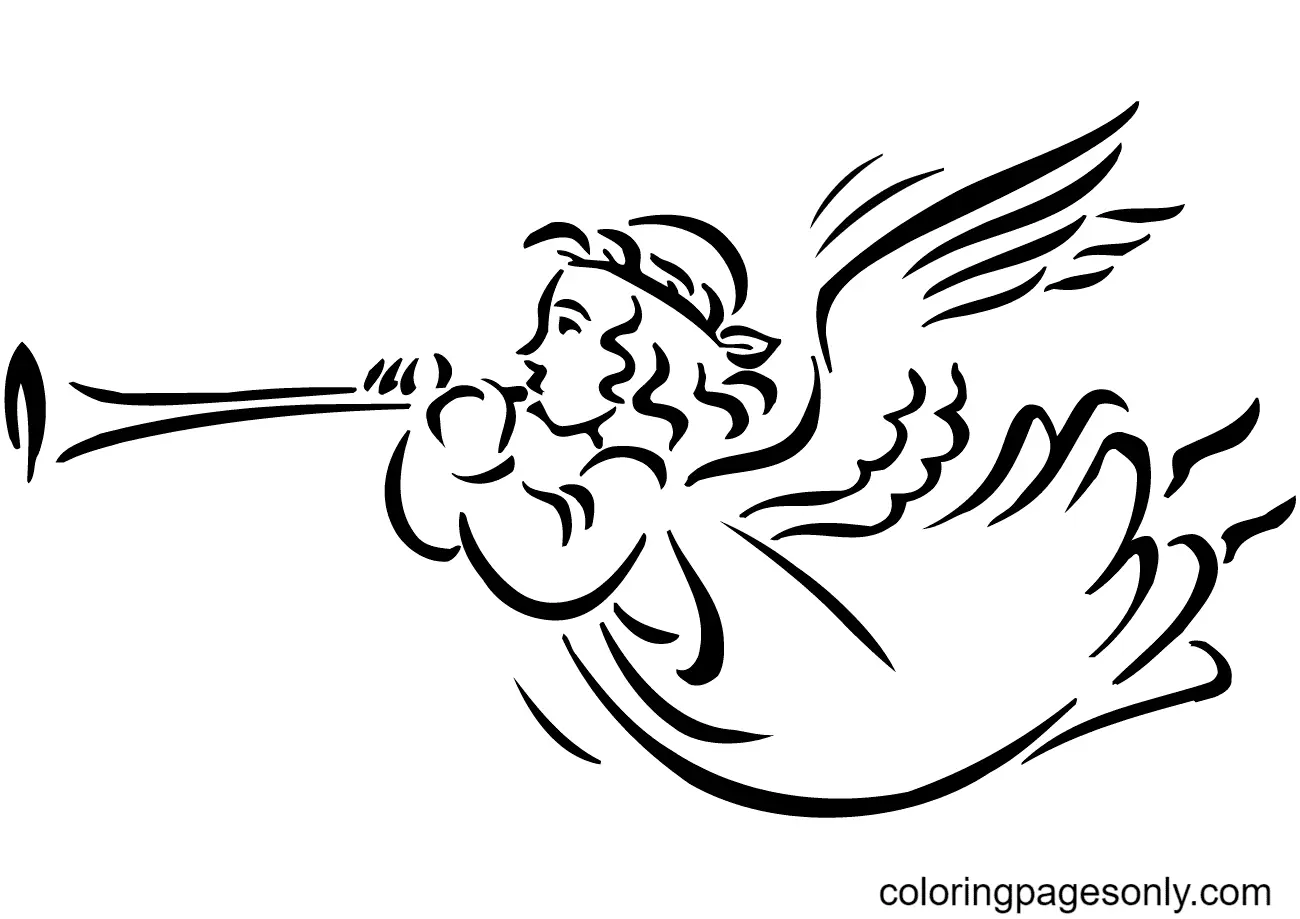 angeles De Navidad Para Colorear 24
