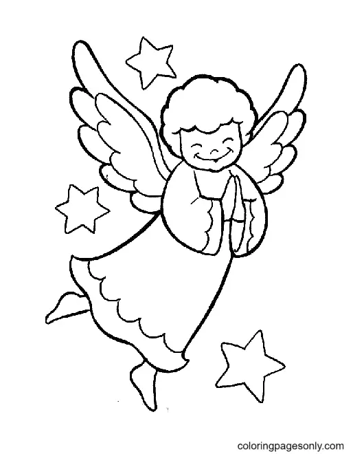 angeles De Navidad Para Colorear 27