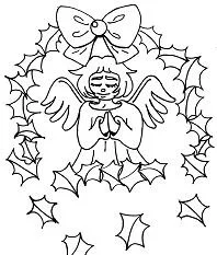 angeles De Navidad Para Colorear 3