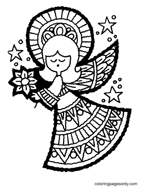 angeles De Navidad Para Colorear 30