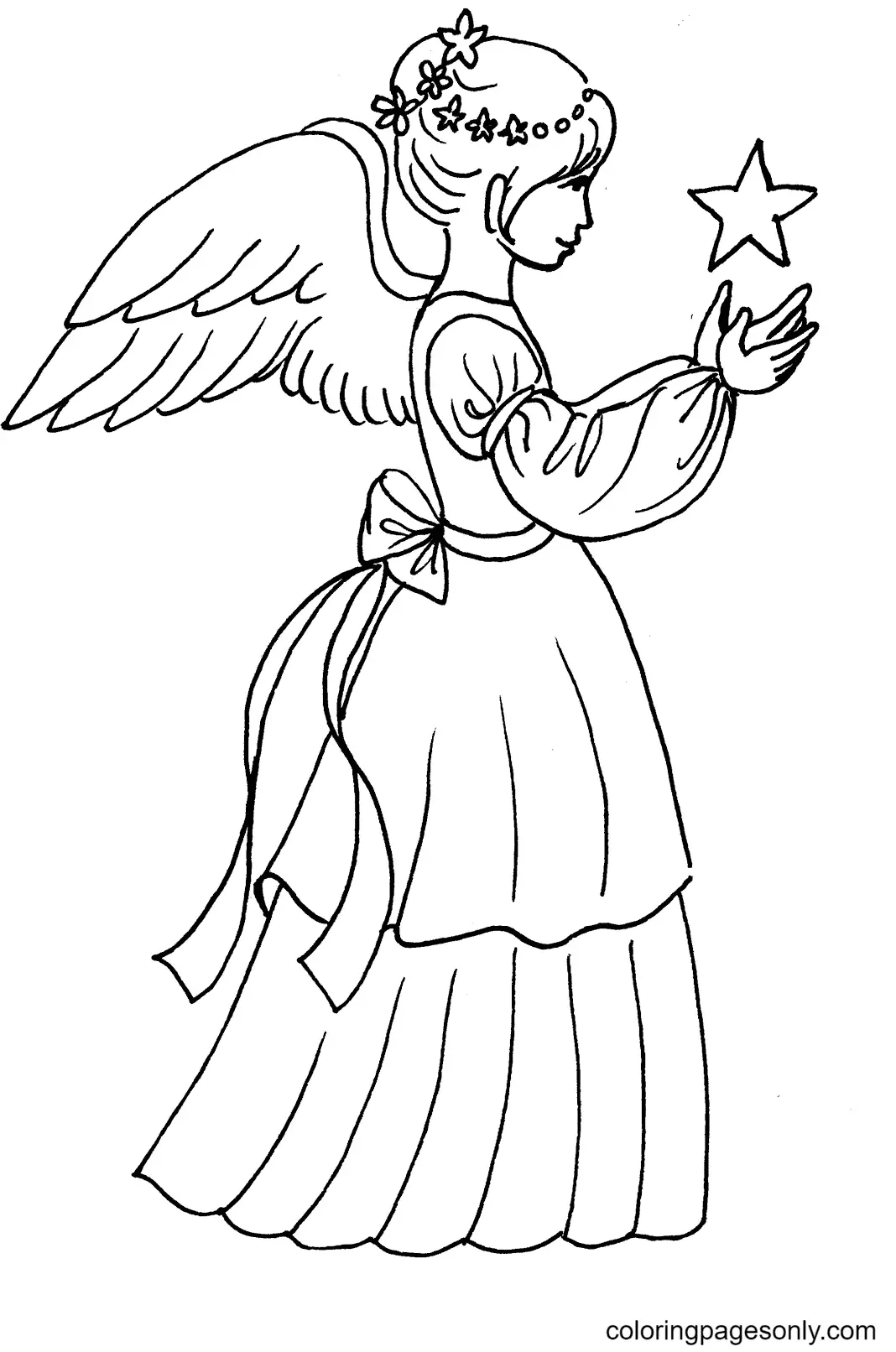 angeles De Navidad Para Colorear 31