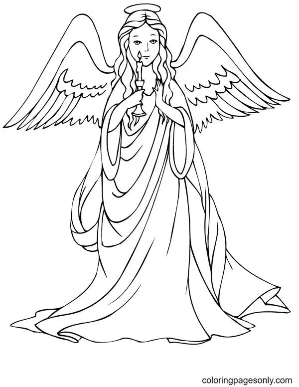 angeles De Navidad Para Colorear 33