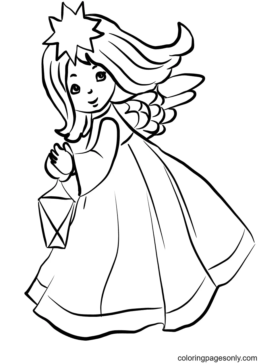 angeles De Navidad Para Colorear 41