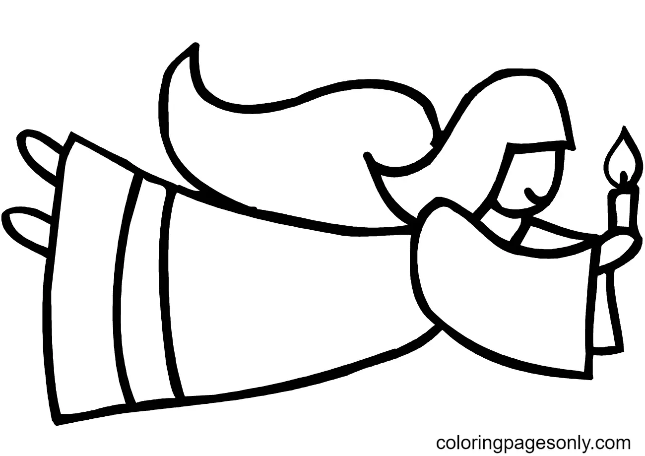 angeles De Navidad Para Colorear 44