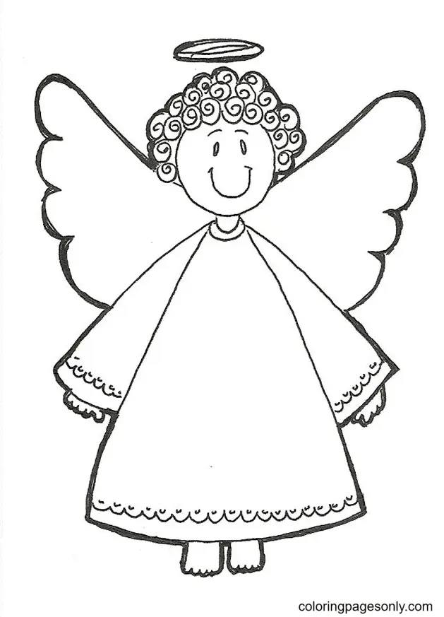 angeles De Navidad Para Colorear 7