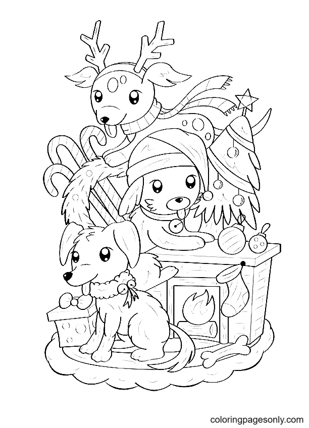 Christmas Animals Coloring Pages 37