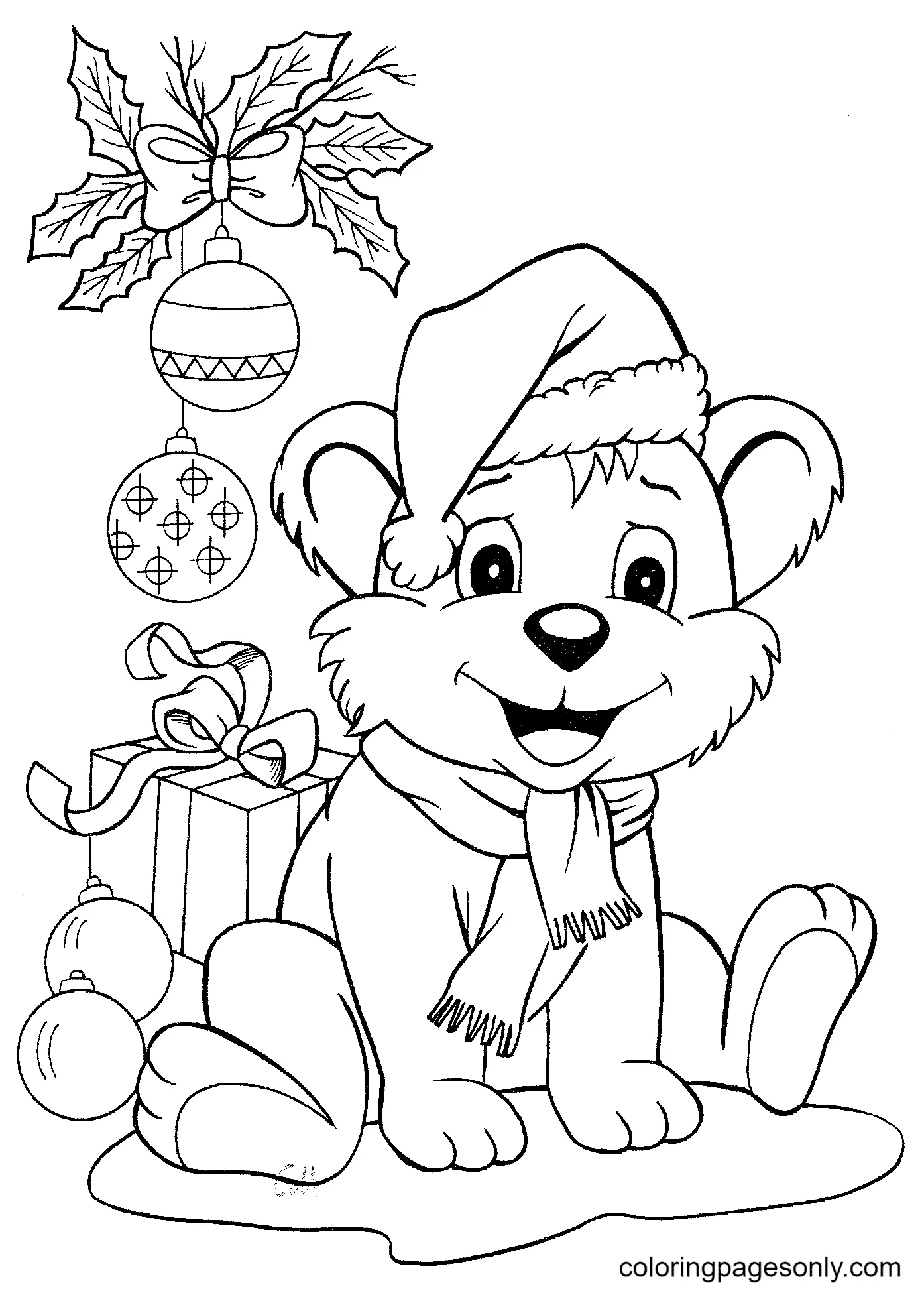 Christmas Animals Coloring Pages 8