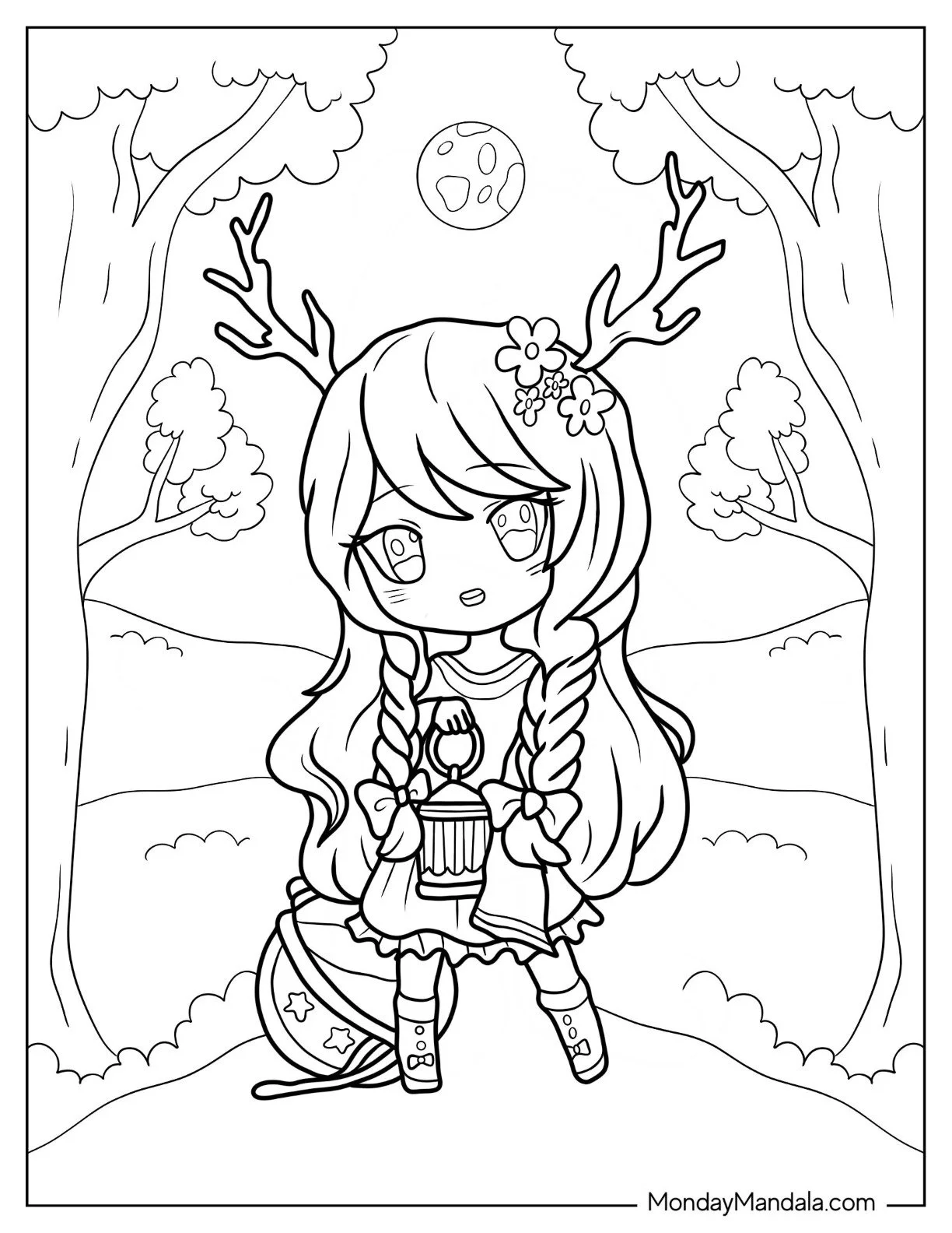 Christmas Anime Coloring Pages 6
