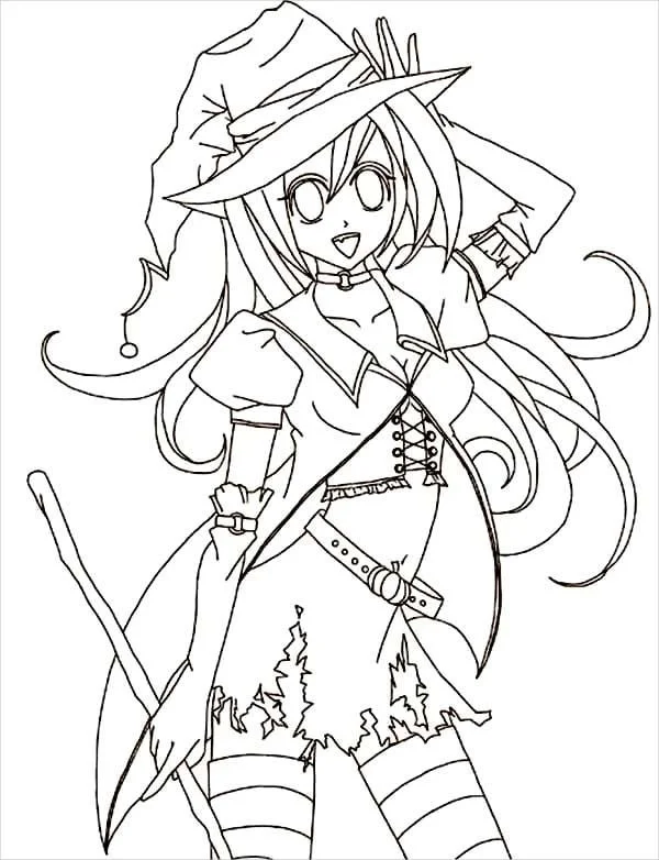 Christmas Anime Coloring Pages 8