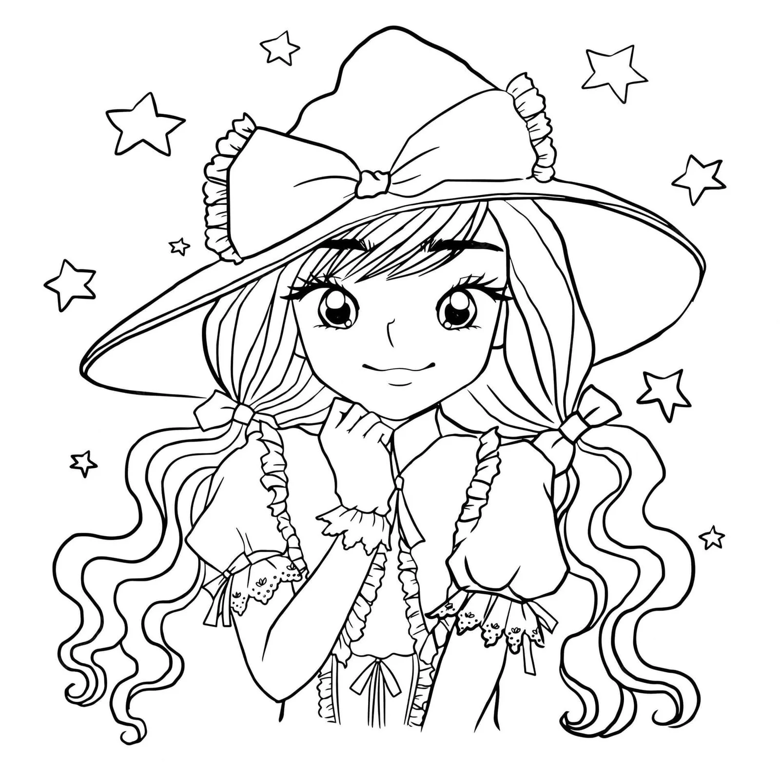 Christmas Anime Coloring Pages 9