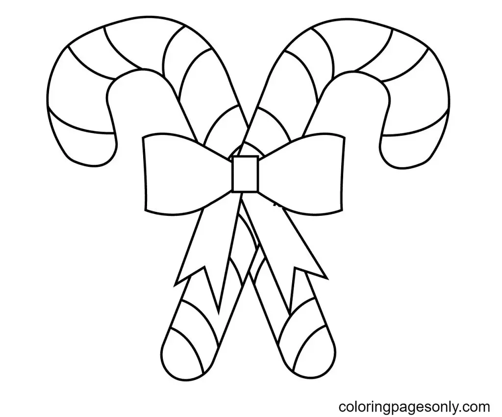 Christmas Candy Cane Coloring Pages 12