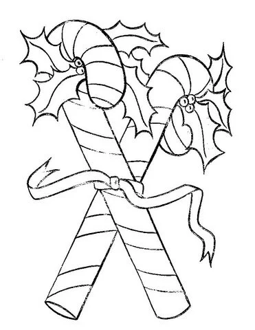 Christmas Candy Cane Coloring Pages 15
