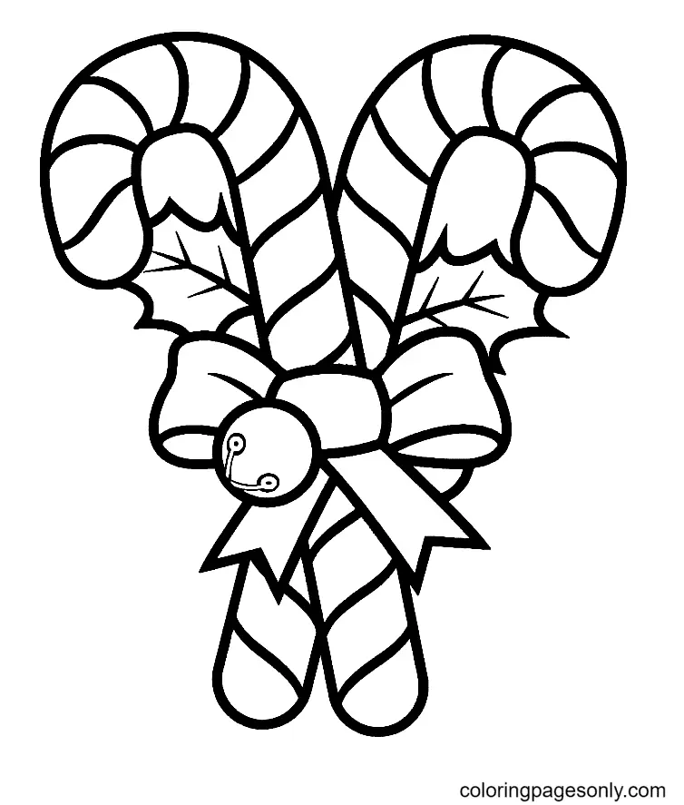 Christmas Candy Cane Coloring Pages 19