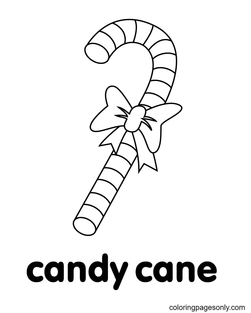 Christmas Candy Cane Coloring Pages 21