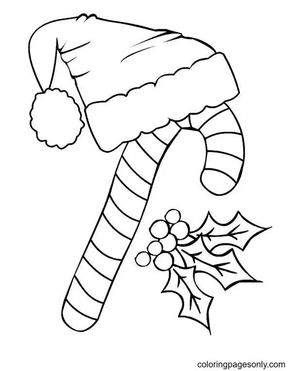 Christmas Candy Cane Coloring Pages 23