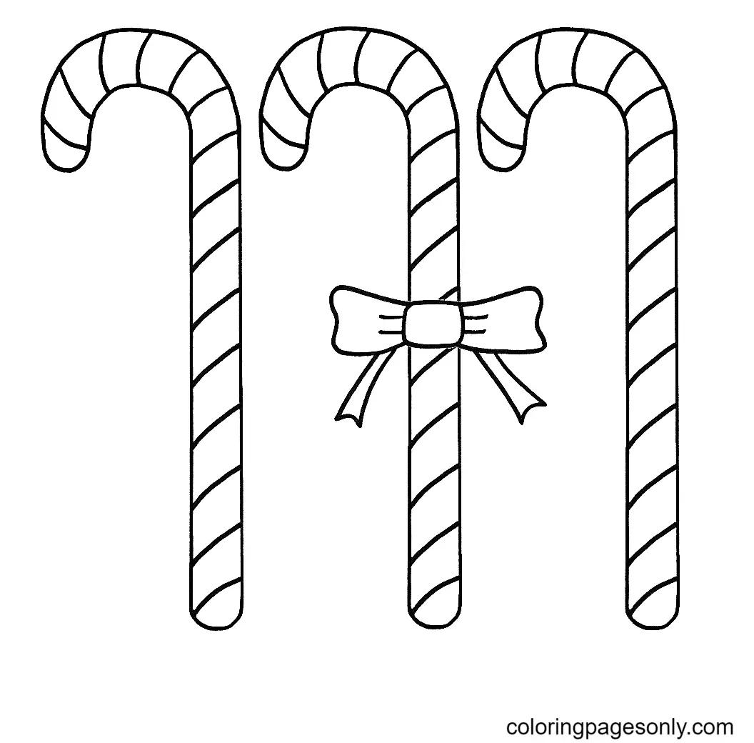 Christmas Candy Cane Coloring Pages 24