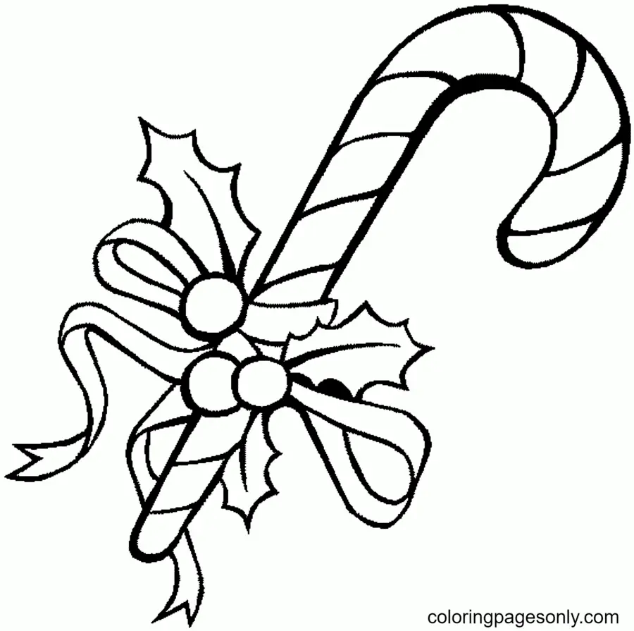 Christmas Candy Cane Coloring Pages 26