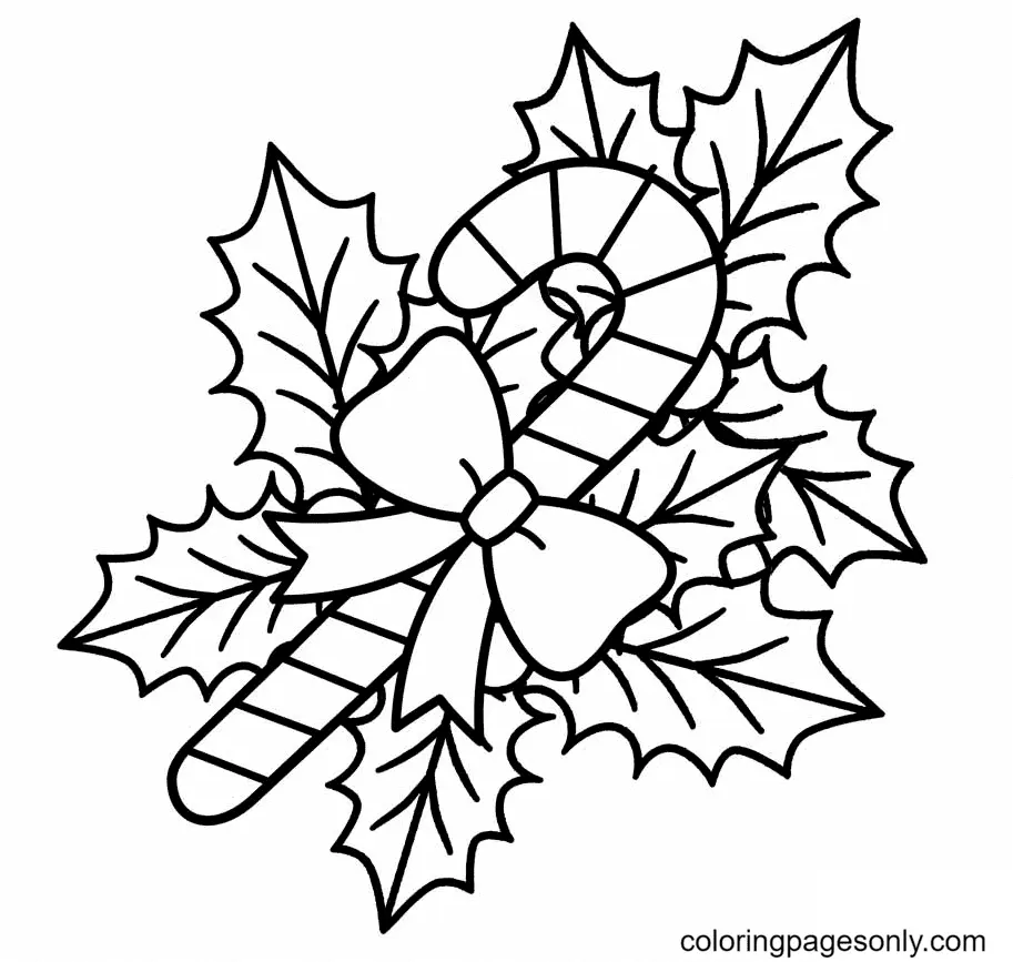 Christmas Candy Cane Coloring Pages 32