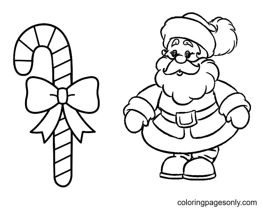 Christmas Candy Cane Coloring Pages 34