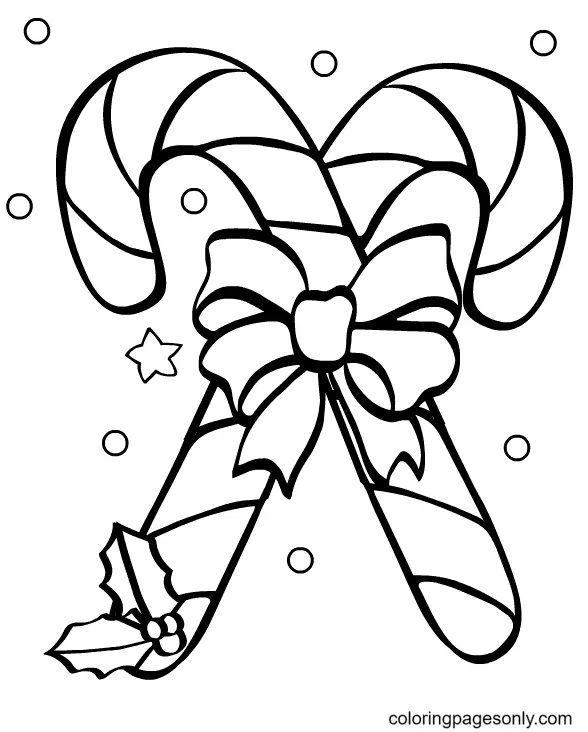 Christmas Candy Cane Coloring Pages 35