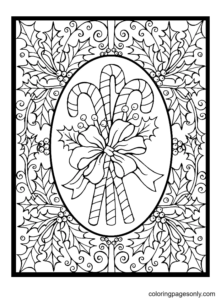Christmas Candy Cane Coloring Pages 36