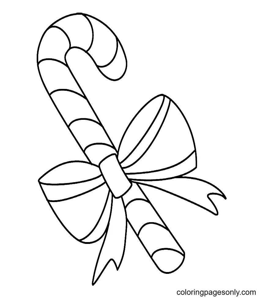 Christmas Candy Cane Coloring Pages 38