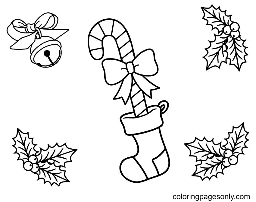 Christmas Candy Cane Coloring Pages 44