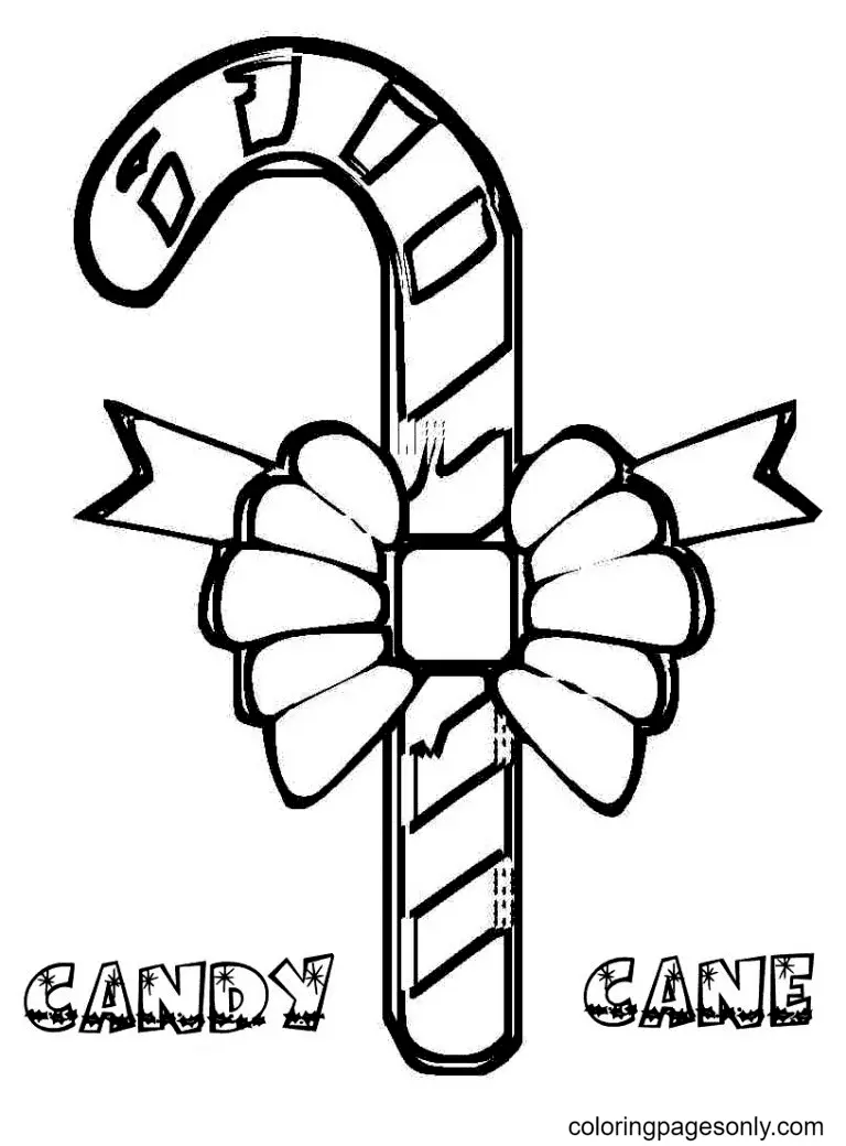 Christmas Candy Cane Coloring Pages 45