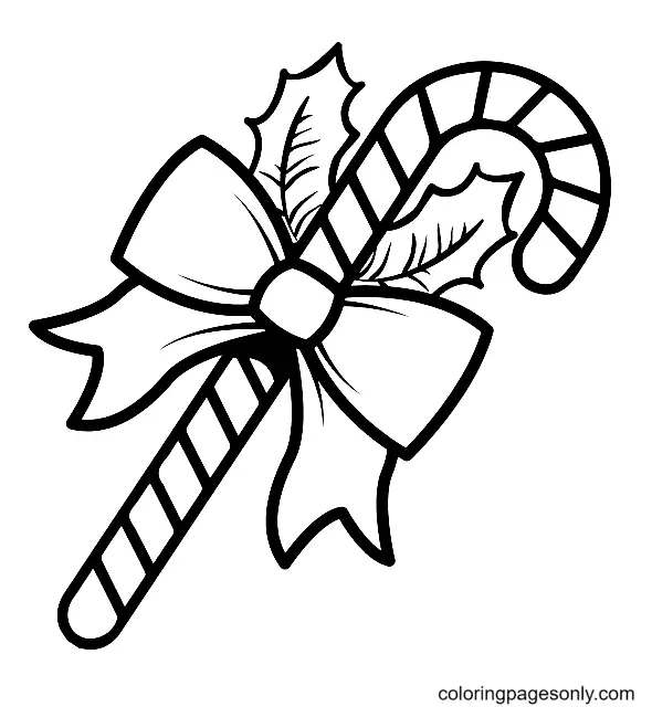 Christmas Candy Cane Coloring Pages 5