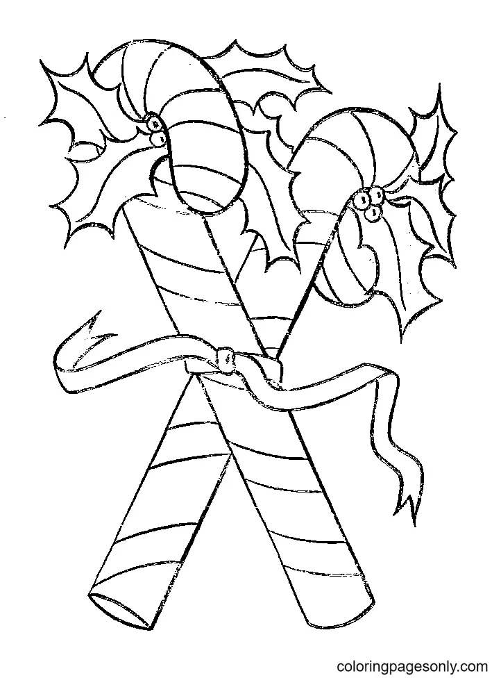 Christmas Candy Cane Coloring Pages 54