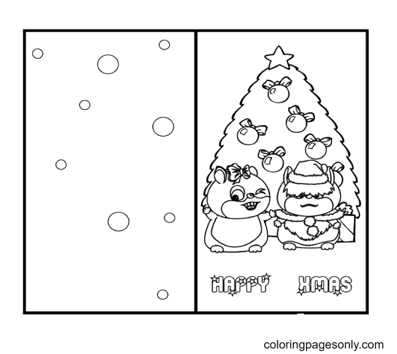 Christmas Cards Coloring Pages 17