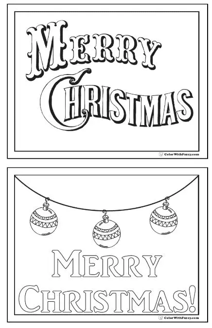 Christmas Cards Coloring Pages 18