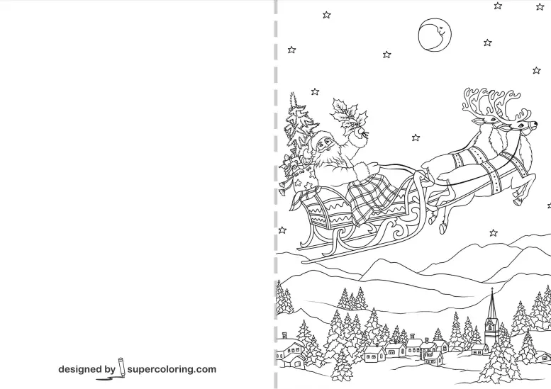 Christmas Cards Coloring Pages 22