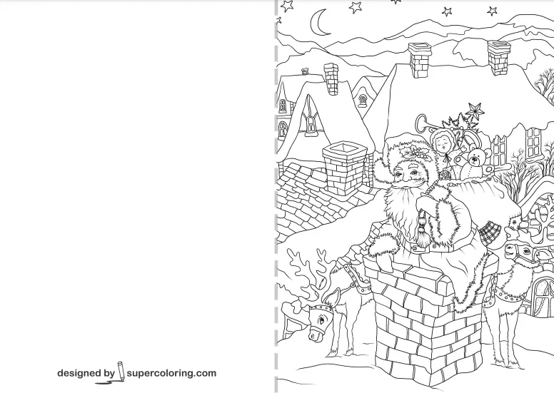 Christmas Cards Coloring Pages 34