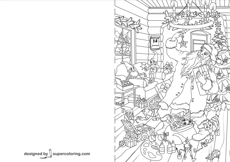 Christmas Cards Coloring Pages 39