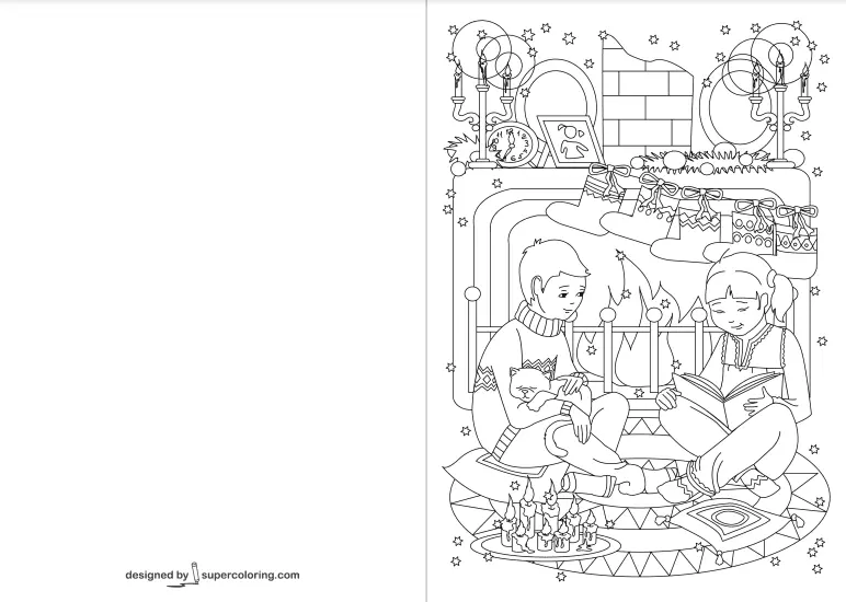 Christmas Cards Coloring Pages 45