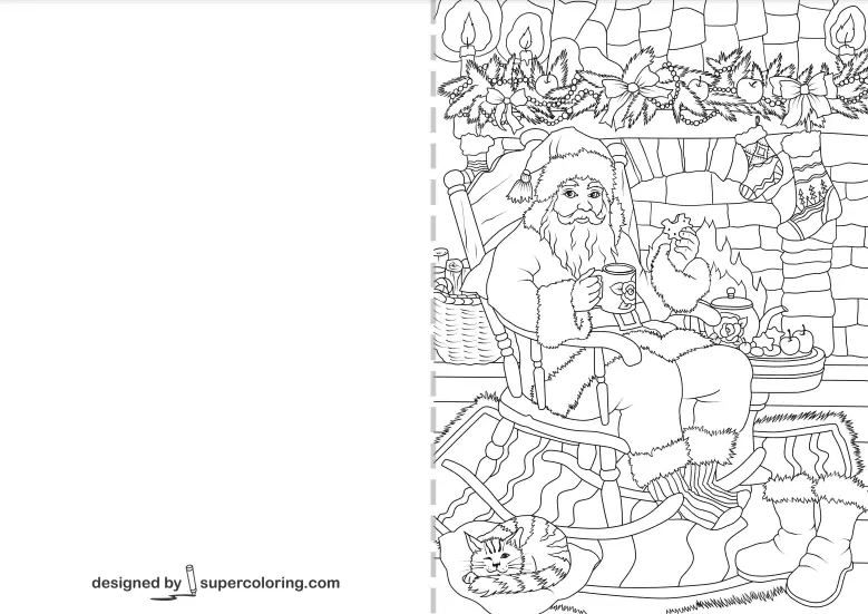 Christmas Cards Coloring Pages 49