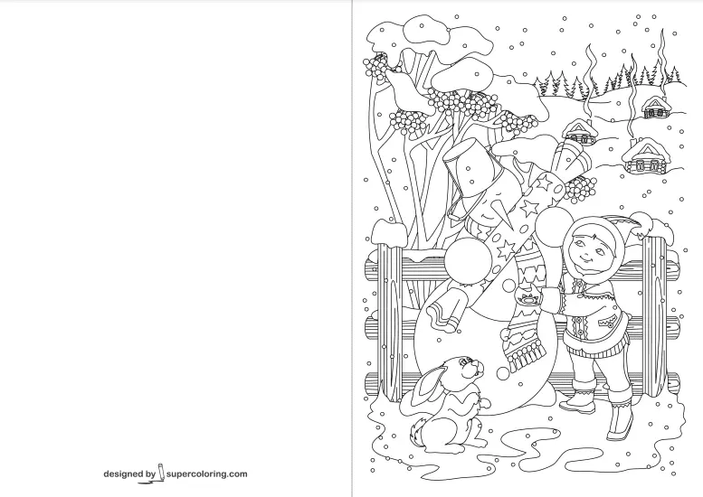 Christmas Cards Coloring Pages 51