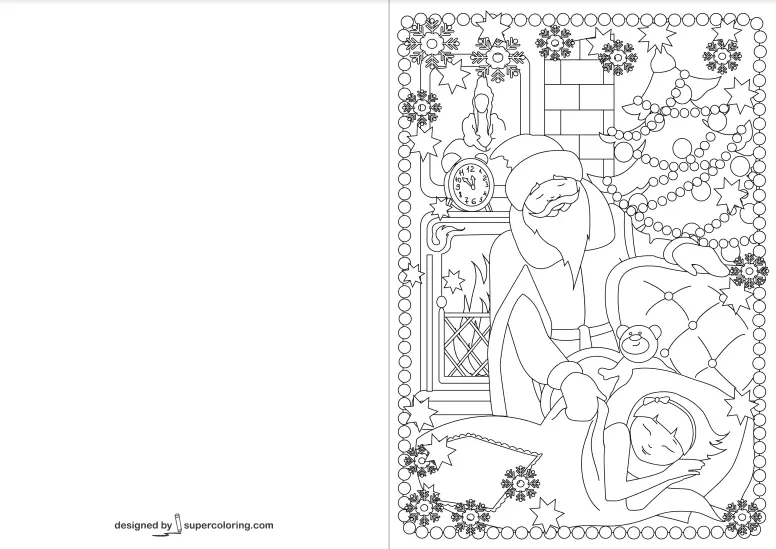 Christmas Cards Coloring Pages 53