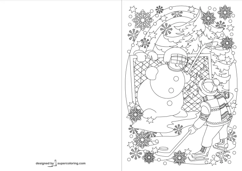 Tarjetas Navidad Para Colorear
