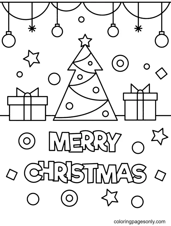 Christmas Cards Coloring Pages 7
