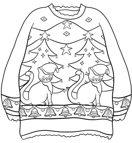 Weihnachtskatzen Ausmalbilder 11