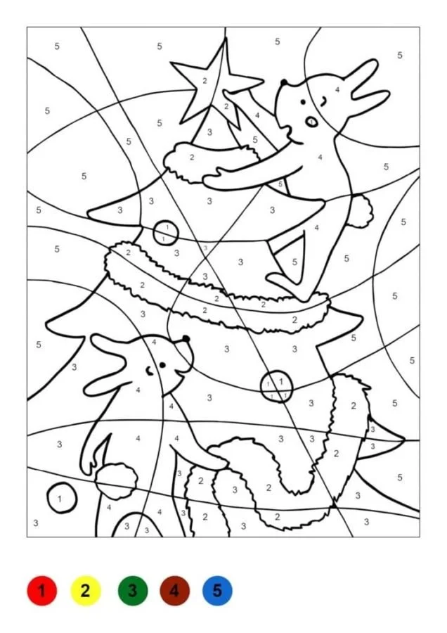 Navidad Por Numeros Para Colorear 16